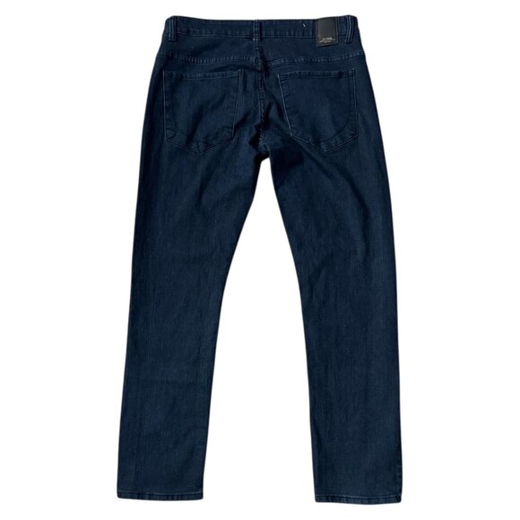 Six Lincoln New York MENs Slim Fit Jeans Size 32 Dark Wash Denim Casual Pants - Picture 7 of 12